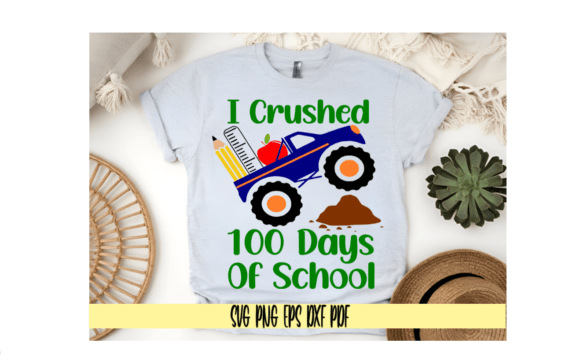 A Monster Truck Design Perfect for School Spirit & Stitching