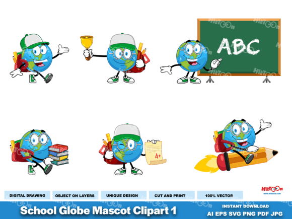 A Review of the School Earth Globe Cartoon Character 1 Embroidery Design