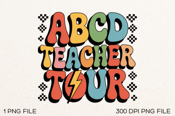 ABCD Teacher Tour Sublimation PNG Design