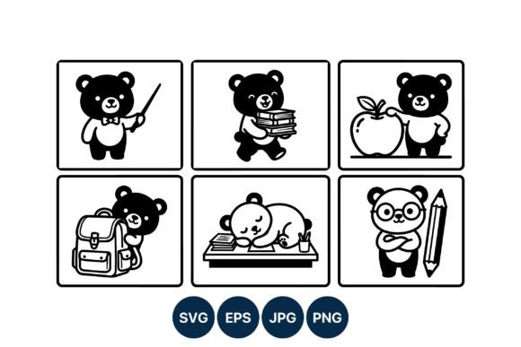 Cute Black Bear Cartoon School Supplies: A Designer’s Review