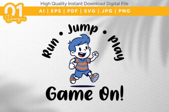 Game On Run Jump Play Kids SVG Embroidery Review