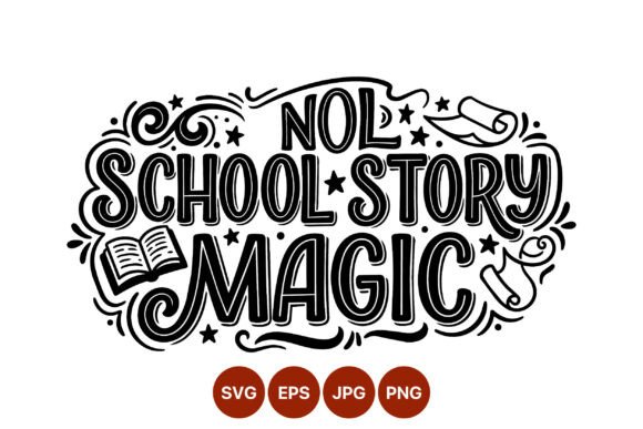 Nol School Story Magic Lettering in Real Embroidery
