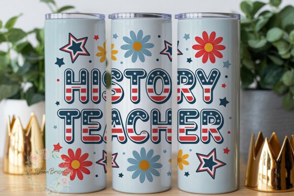 Patriotic Teacher Floral Tumbler Embroidery Design Review