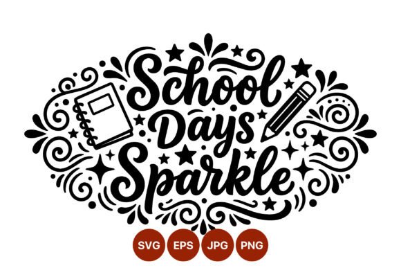 School Days Sparkle Script Art: A Designer's Review