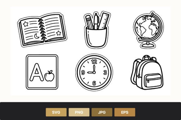 School Icons Black White Set – A Designer's Review