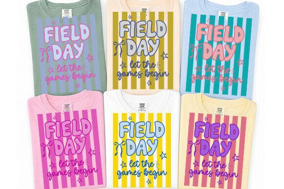 Striped Neon Field Day PNG: Embroidery Design Review
